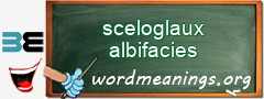 WordMeaning blackboard for sceloglaux albifacies